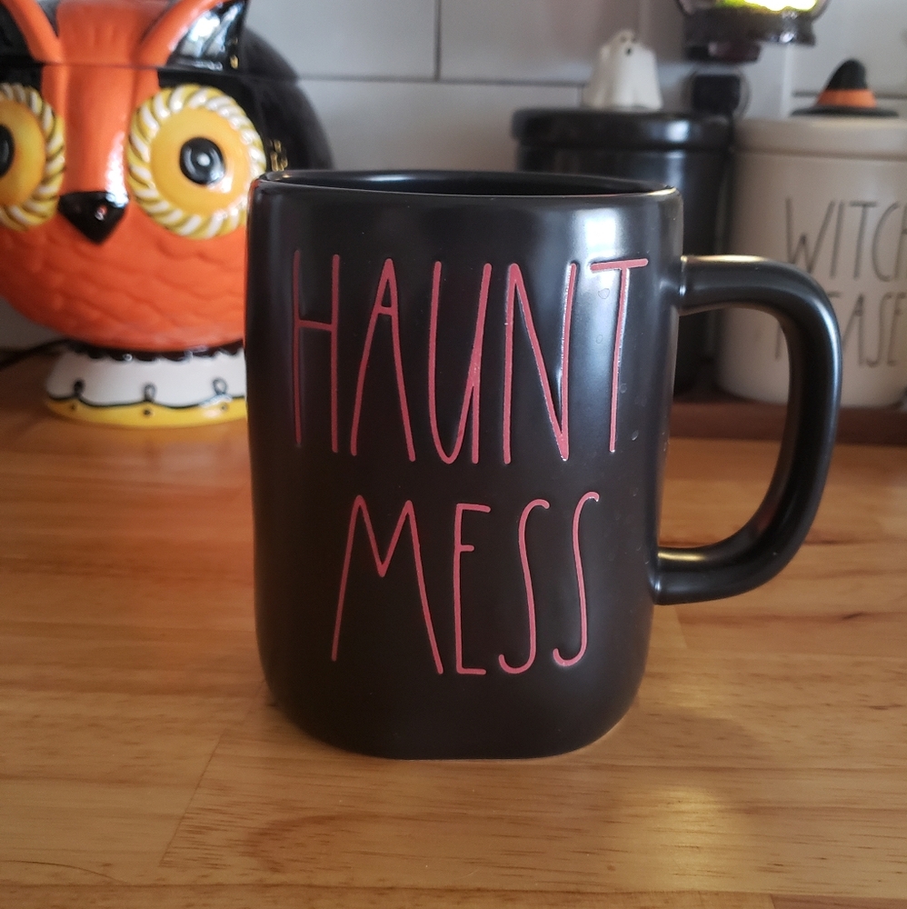 🎃 Rae Dunn HAUNT MESS Mug Rare HTF Halloween mug